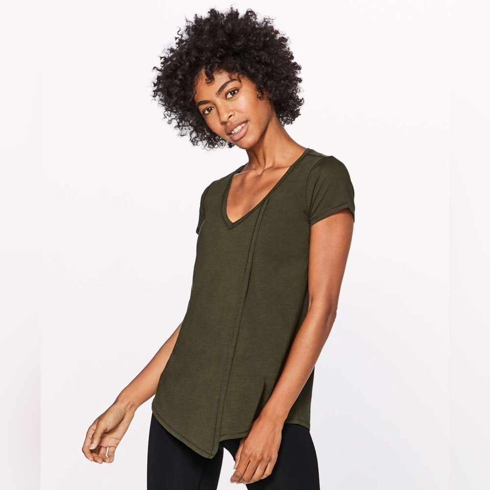 Lululemon Knot A Problem Tee *Dark Olive Size 10